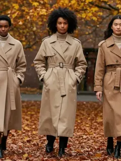 Models wearing stylish Fall Winter Outerwear 2026 pieces in an urban setting.