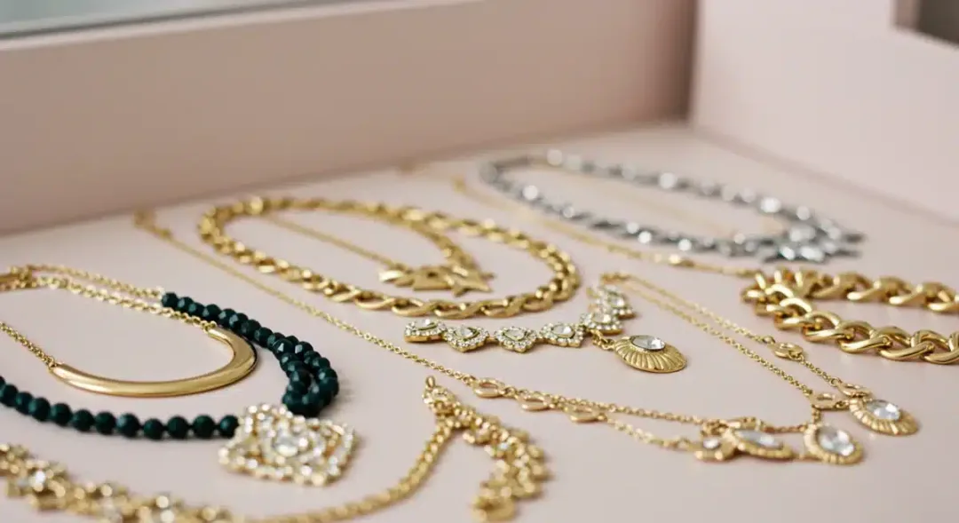 Collection of statement necklaces for accessorizing 2026 outfits.