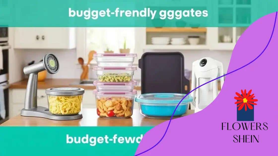 Budget-friendly kitchen gadgets to try